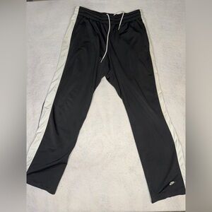 Vintage Y2K Men’s Medium Black White‎ Stripe Ankle Zip Track Pants